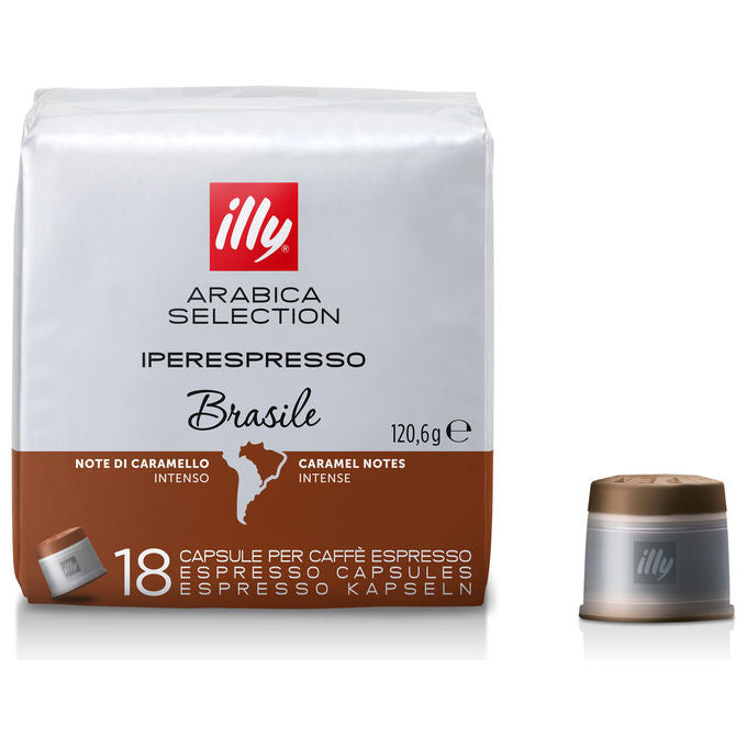 Illy, 18 Capsule Caffe' Iperespresso Arabica Selection Brasile, Intenso
