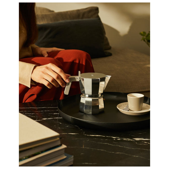 Alessi Moka Caffettiera 1 Tazza Grigia in Alluminio