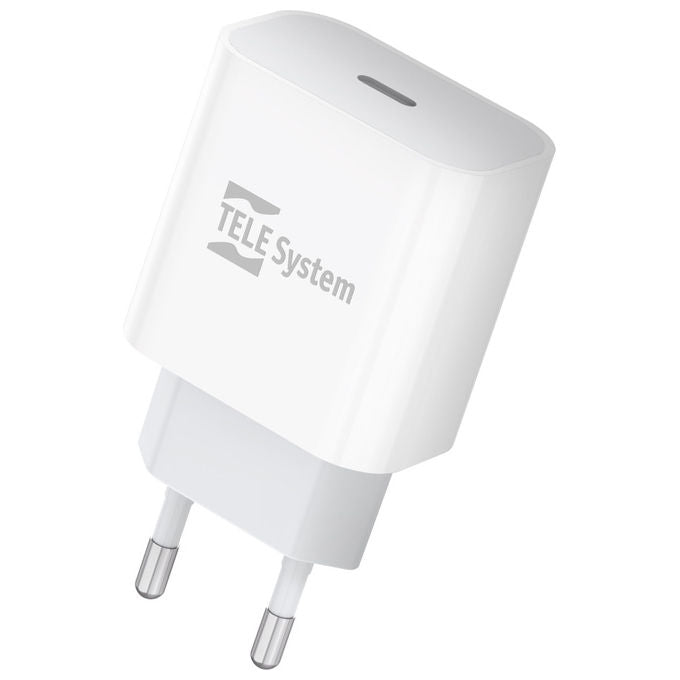TELE System Caricatore USB-C 20W PD Ricarica Rapida