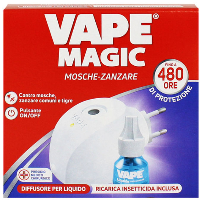 Vape Elettroemanatore Liquido Zanzare e Mosche con Ricarica