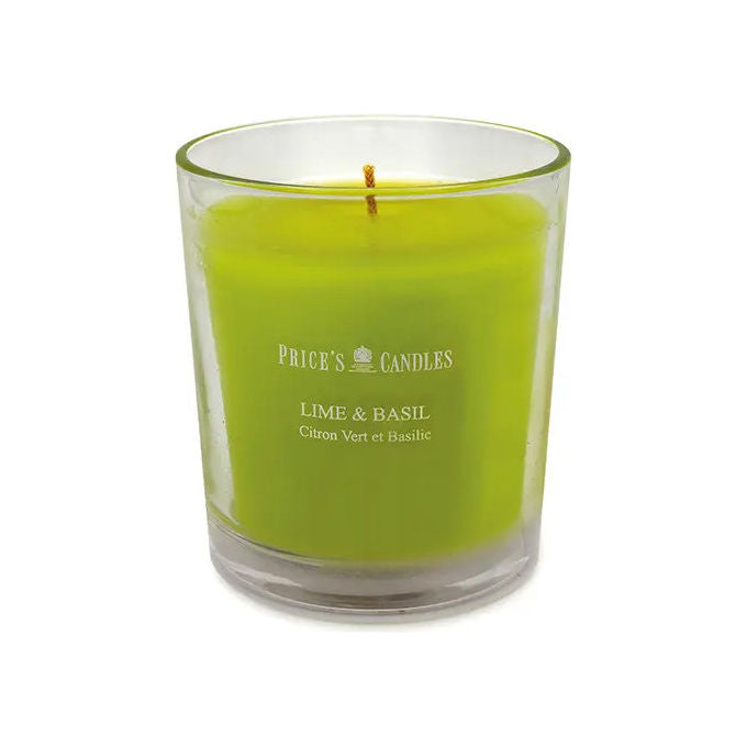 Price's Candles Candela Profumata Lime e Basilico in Bicchiere 170g