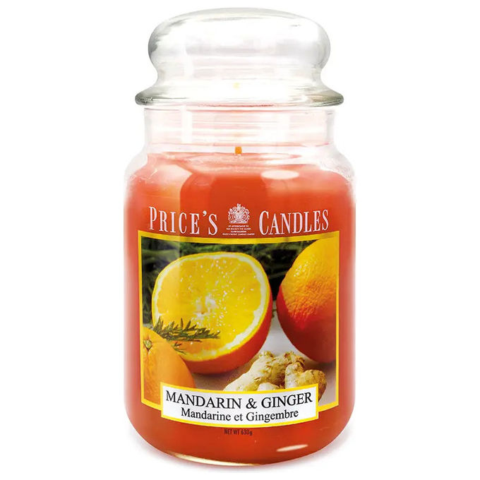 Price's Candles Candela in Giara Mandarino e Zenzero 170g
