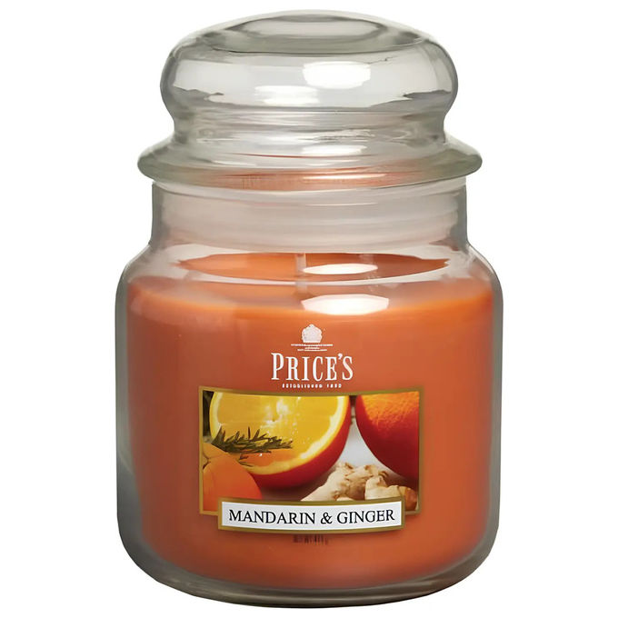 Price's Candles Candela Profumata Giara Media Mandarino e Zenzero