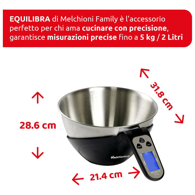 Melchioni Equilibra, Bilancia Cucina Digitale Alta Precisione