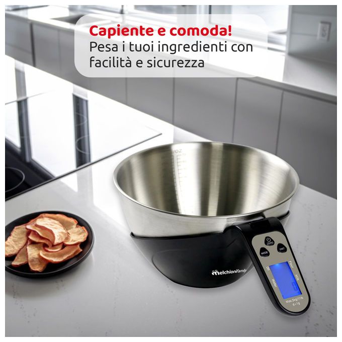 Melchioni Equilibra, Bilancia Cucina Digitale Alta Precisione