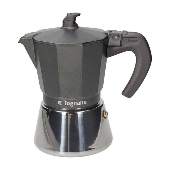 Tognana Ultra Class Induction Caffettiera Moka 6 Tazze Nera - Yeppon