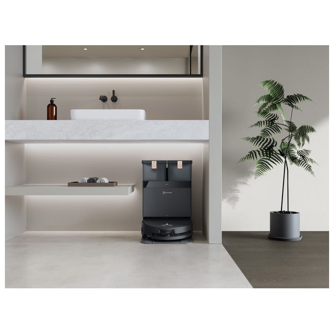 Ecovacs Robot Aspirapolvere Lavapavimenti Deebot X8 Pro Omni Nero Con Sacchetto per la Polvere