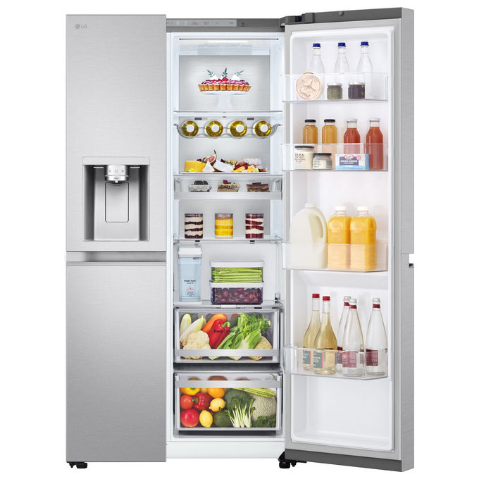 LG GSLE91MBAB Frigorifero Side by Side 179 cm Classe B 623 L Acciaio Inox Strutturato e Anti-impronta colore Grigio