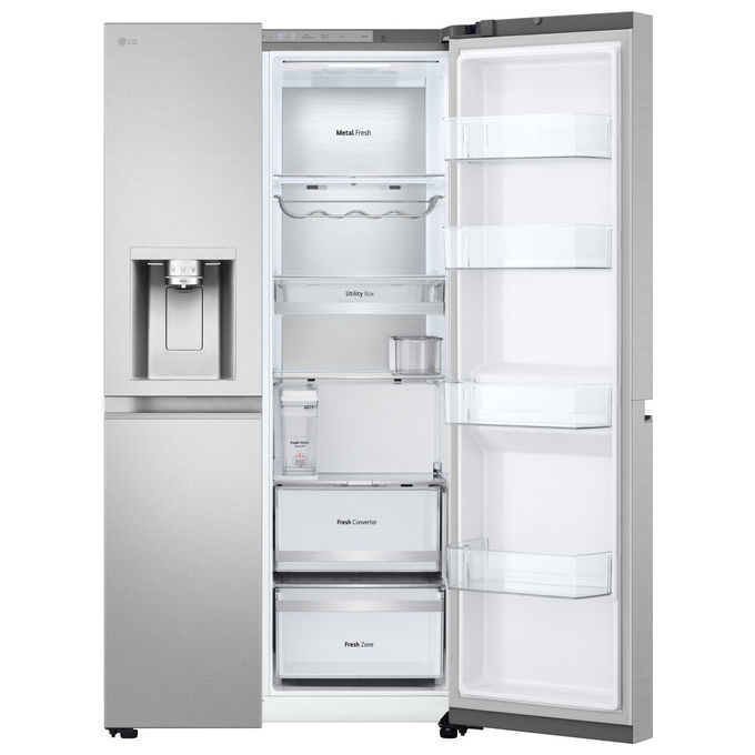 LG GSLE91MBAB Frigorifero Side by Side 179 cm Classe B 623 L Acciaio Inox Strutturato e Anti-impronta colore Grigio