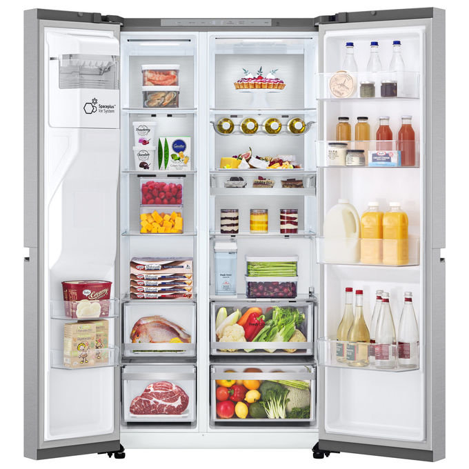 LG GSLE91MBAB Frigorifero Side by Side 179 cm Classe B 623 L Acciaio Inox Strutturato e Anti-impronta colore Grigio