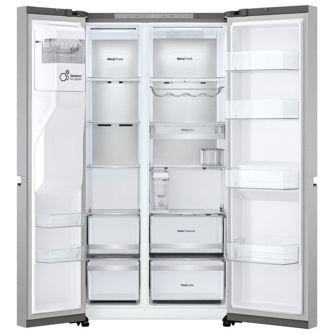 LG GSLE91MBAB Frigorifero Side by Side 179 cm Classe B 623 L Acciaio Inox Strutturato e Anti-impronta colore Grigio