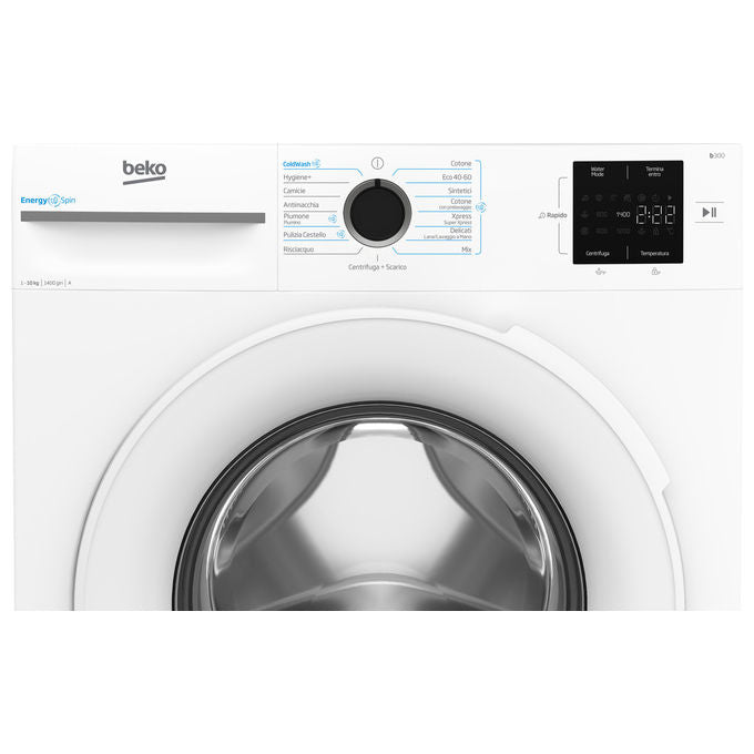 Beko BMW10147EW NX Lavatrice Frontale 10 Kg 1400 rpm Classe A Motore Inverter Vapore (85x60x58 cm) colore Bianco