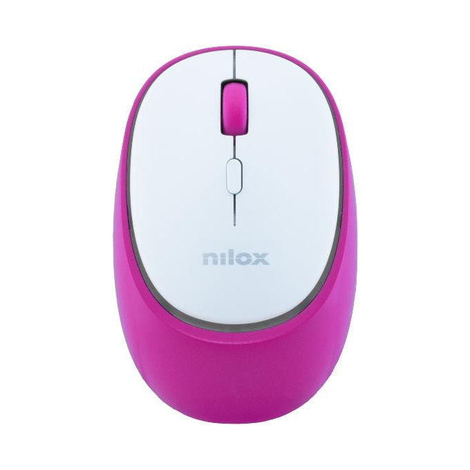 Nilox Mouse Wireless Rosa a Doppia Connettivita'