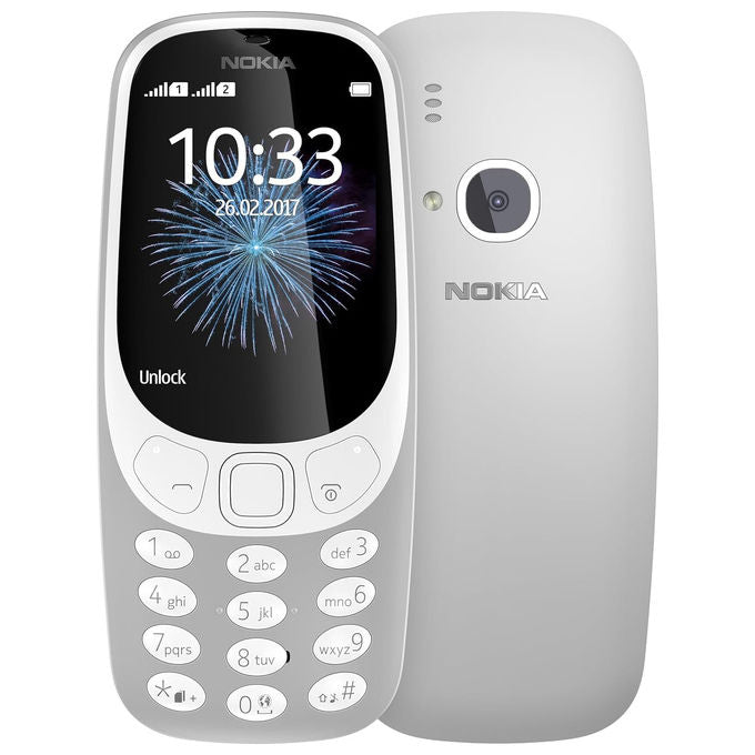 Nokia 3310 Dual Sim Grigio Bianco con Fotocamera e Radio FM