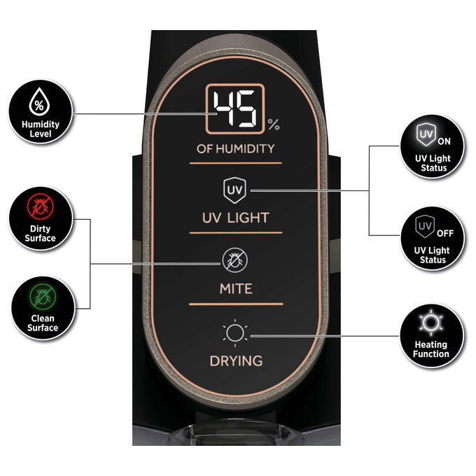Hoover HMC520UV Aspirapolvere Senza Filo Battimaterasso Nero Metallico