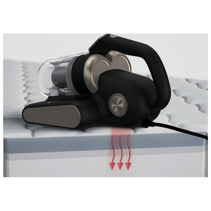 Hoover HMC520UV Aspirapolvere Senza Filo Battimaterasso Nero Metallico