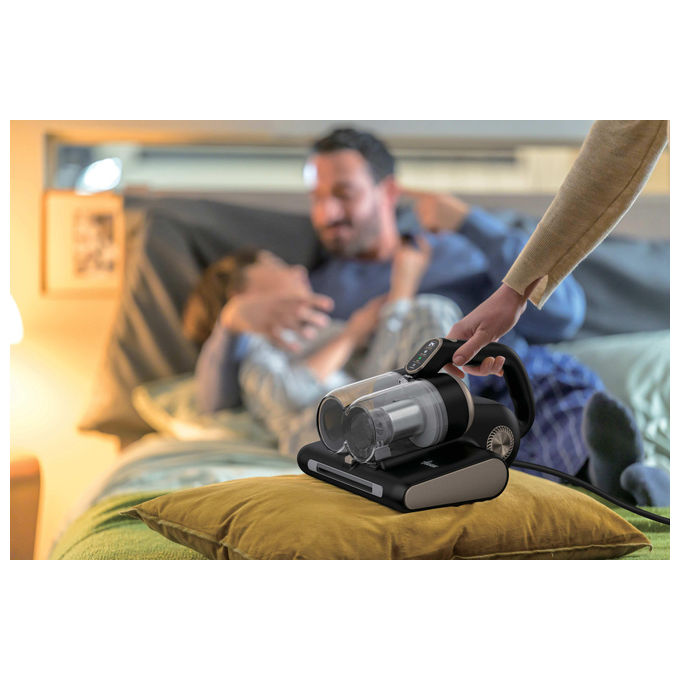 Hoover HMC520UV Aspirapolvere Senza Filo Battimaterasso Nero Metallico