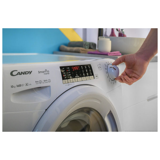 Candy CSO486TWM6-1-S Lavatrice Carica Frontale 8 Kg 1400 Giri Inverter Smart Pro colore Bianco