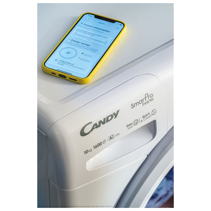 Candy CSO486TWM6-1-S Lavatrice Carica Frontale 8 Kg 1400 Giri Inverter Smart Pro colore Bianco