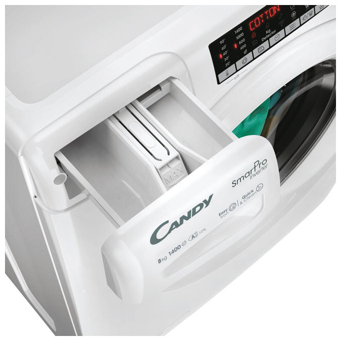 Candy CSO486TWM6-1-S Lavatrice Carica Frontale 8 Kg 1400 Giri Inverter Smart Pro colore Bianco