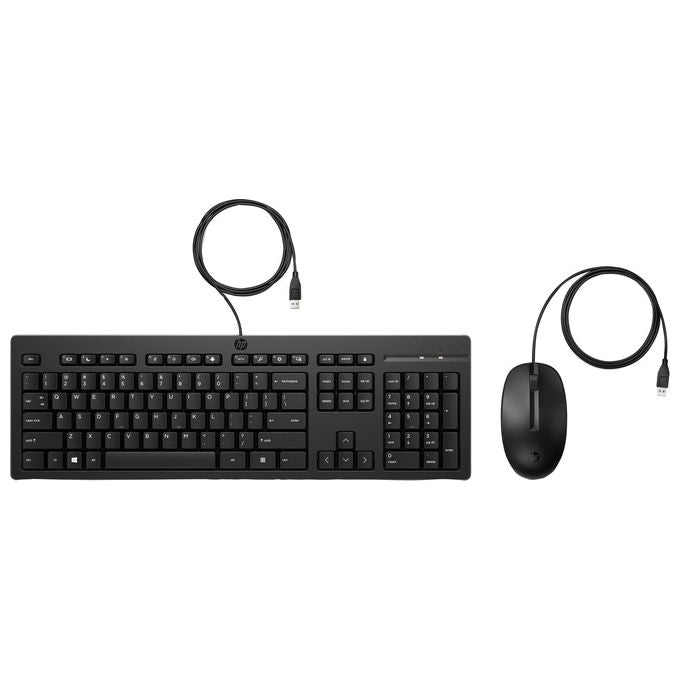 Hp Kit Mouse e Tastiera 225 Wired Usb Layout Italiano Nero