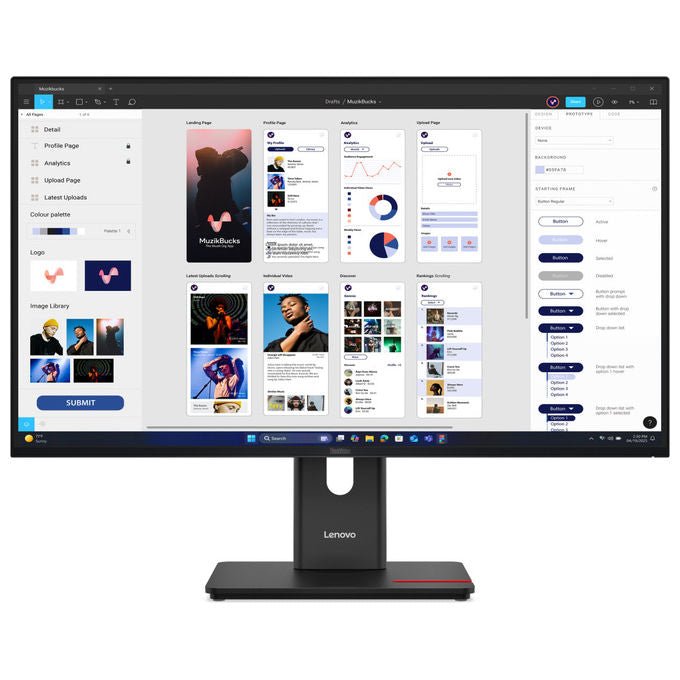 Lenovo Monitor LED 31.5'' 4K Ultra HD ThinkVision T32UD-40 Nero