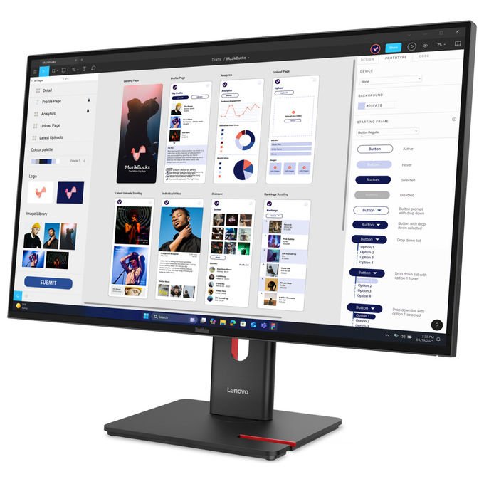Lenovo Monitor LED 31.5'' 4K Ultra HD ThinkVision T32UD-40 Nero