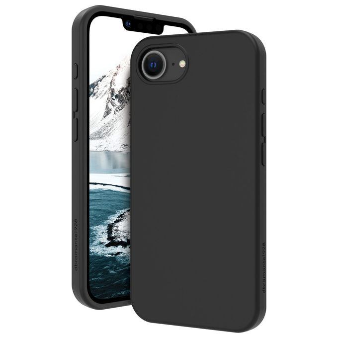 Dbramante1928 Custodia iPhone 16e 155 cm in Silicone Riciclato Nero Notte