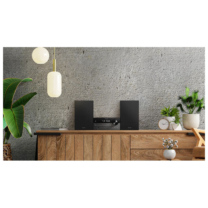Philips Microsistema Audio 80W DAB+-FM CD USB Bluetooth Nero-Grigio scuro