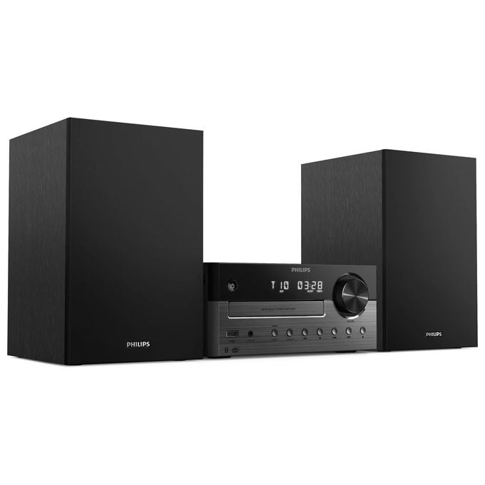 Philips Microsistema Audio 80W DAB+-FM CD USB Bluetooth Nero-Grigio scuro