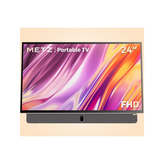 Metz Smart Tv Portatile Google Tv 24 Pollici Ricarica Auto 12V Power Bank