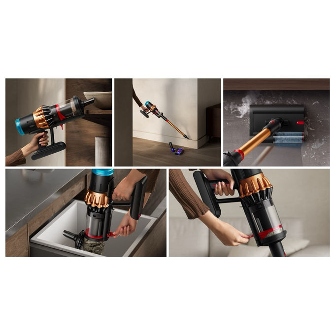 Dyson Aspirapolvere a Bastone V16 Piston Animal Submarine Senza Sacchetto Nero-Rame