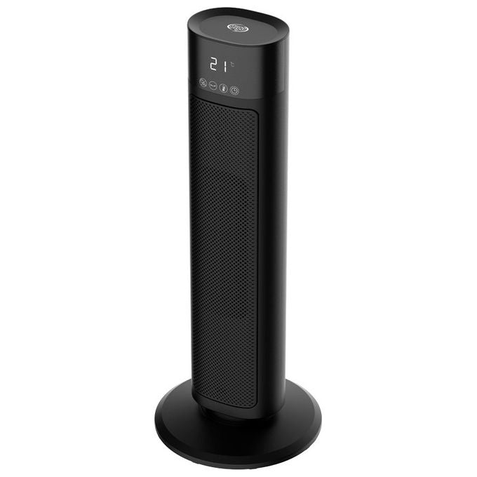 Argo Tech Tower Termoventilatore Elettrico 2000W Nero Con Base Oscillante