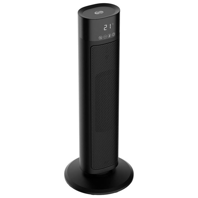 Argo Tech Tower Termoventilatore Elettrico 2000W Nero Con Base Oscillante