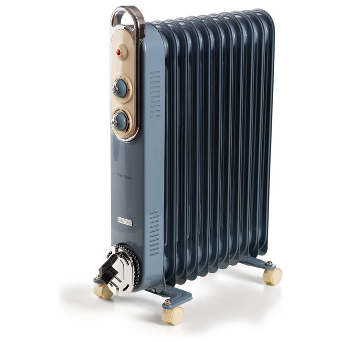 Ariete Radiatore a Olio Vintage 8252 11 Elementi 2500W Celeste