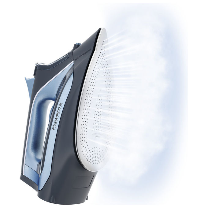 Rowenta DW4308D1 Express Steam Ferro da Stiro a Vapore 2500W Piastra Microsteam 300 Laser 40 g-min Colpo Vapore 150 g-min colore Blu