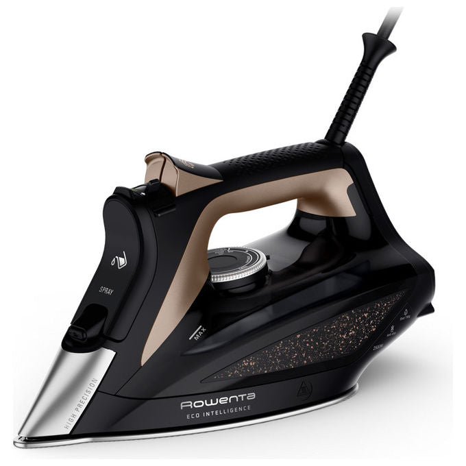 Rowenta Ferro da Stiro a Vapore Eco Intelligence DW6341D1, 2500 W, Nero Marrone