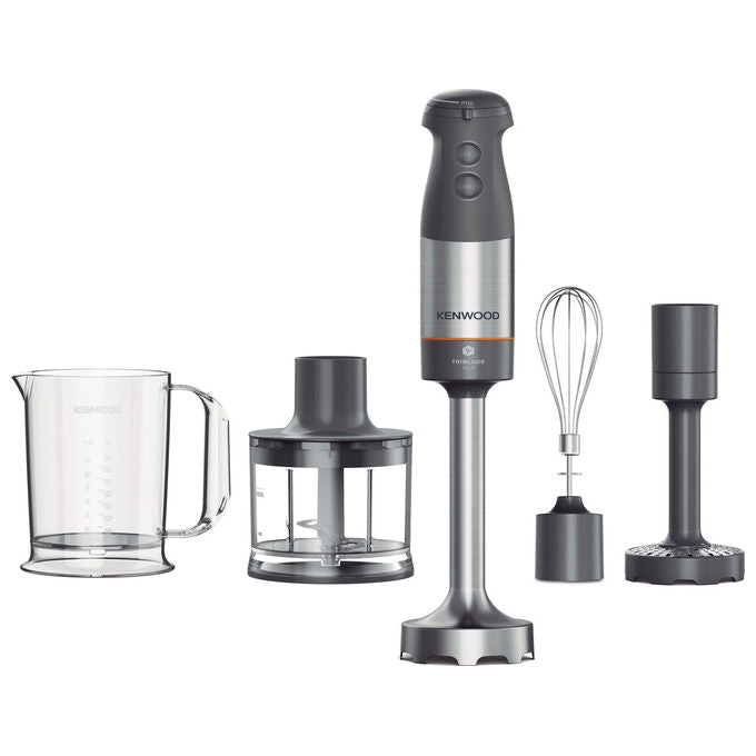 Kenwood Triblade XL+ HBM60307GY, Mixer a Immersione, 1000W, con Accessori, Grigio