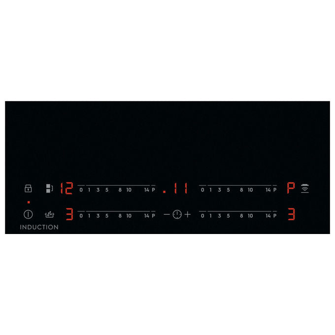 Electrolux EIS82449C Serie 700 SenseBoil – Piano cottura a induzione, 80 cm, 4 zone, Funzione SenseBoil con Controllo Automatico dell’Ebollizione e Comandi Touch Slider, Colore Nero