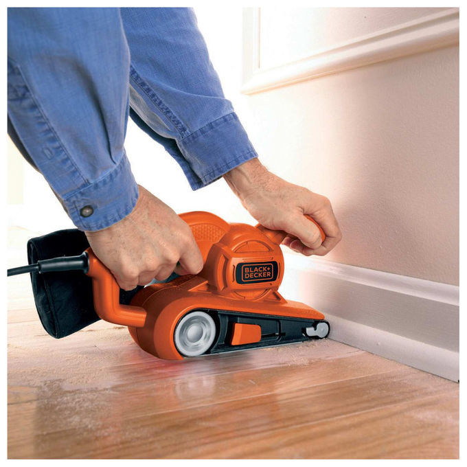 Black+Decker, Levigatrice a Nastro KA86-QS, 720W, 75 x 457 mm, Arancione