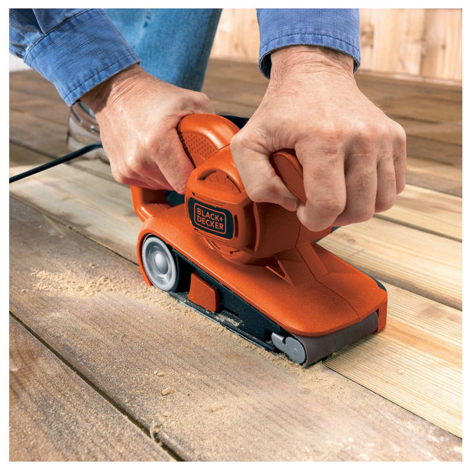 Black+Decker, Levigatrice a Nastro KA86-QS, 720W, 75 x 457 mm, Arancione