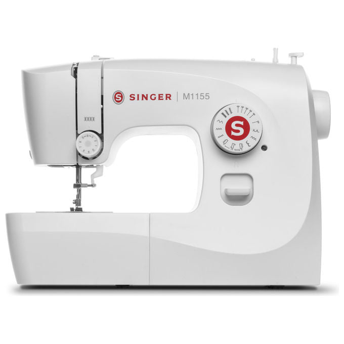 Singer, Macchina da Cucire Meccanica M1155, 13 Punti, Asola Automatica, Bianca