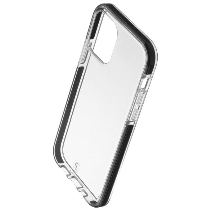 Cellularline Tetra Force Strong Twist, Cover anti-shock per iPhone 12-12 Pro, Nero-Trasparente