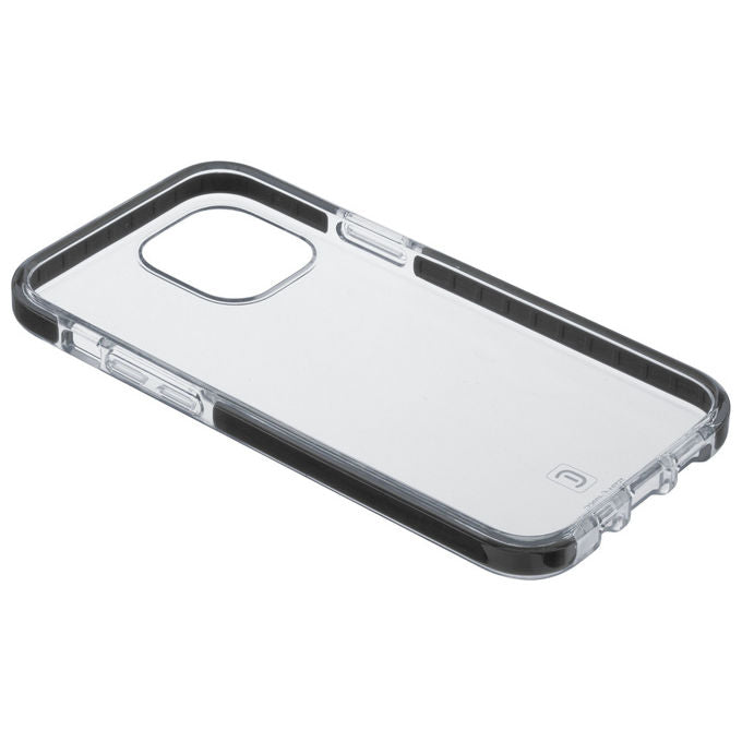 Cellularline Tetra Force Strong Twist, Cover anti-shock per iPhone 12-12 Pro, Nero-Trasparente