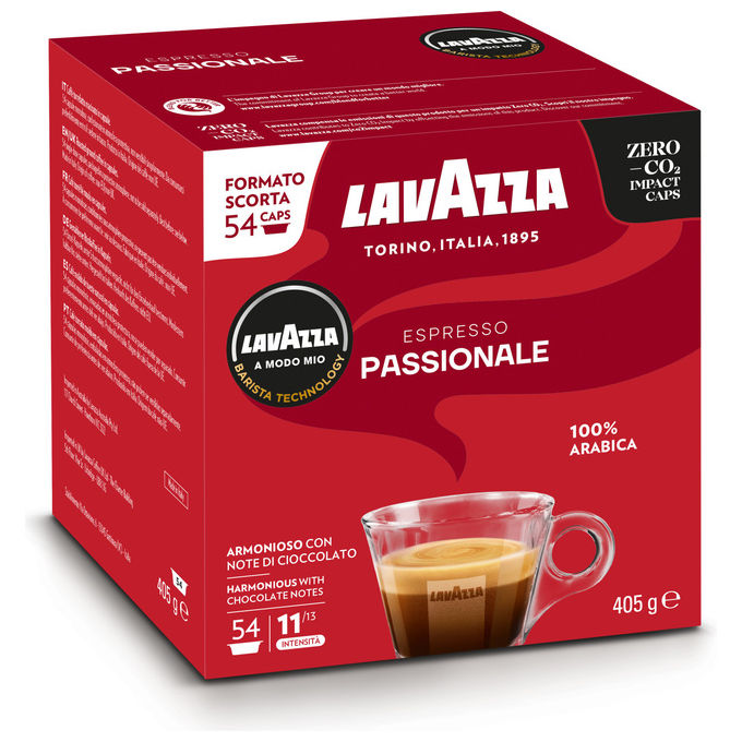 Lavazza A Modo Mio Passionale, 54 Capsule, Miscela Arabica, Espresso Intenso