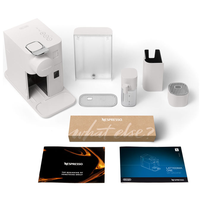 De'Longhi Lattissima One EN510.W, Macchina per Espresso Automatica, 1 Litro, Bianco