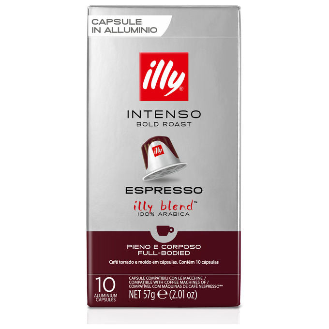 Illy, 10 Capsule Caffe' Espresso Intenso Compatibili Nespresso, Tostato