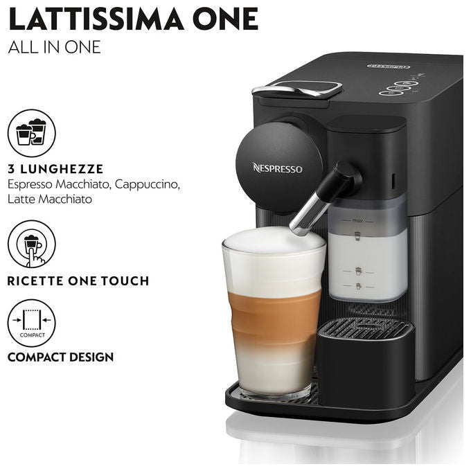 De'Longhi Lattissima One EN510.B, Macchina per Espresso Automatica, Nera