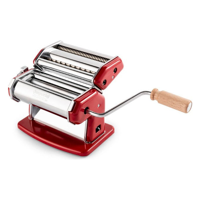 Imperia IPASTA Classica Rossa, Macchina per Pasta Manuale Acciaio Cromato