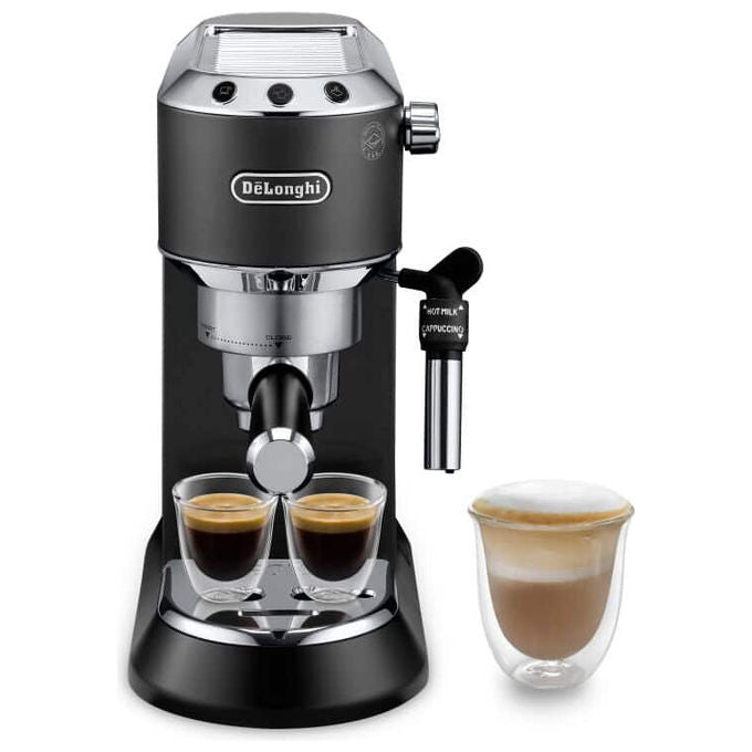 De'Longhi Dedica Style EC685.BK, Macchina Espresso Manuale, Nero-Cromo, 1.1L